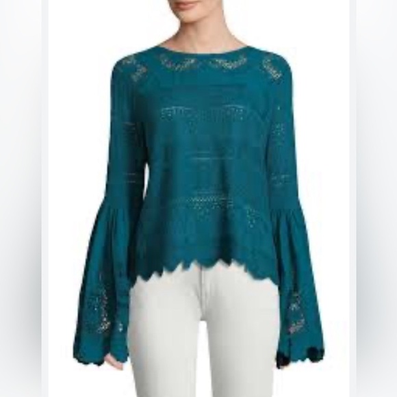 Free People Tops - Free People Once Upon a Time turquoise top size s
